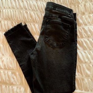 Mac & Me Distressed Skinny Black Jeans, size 8